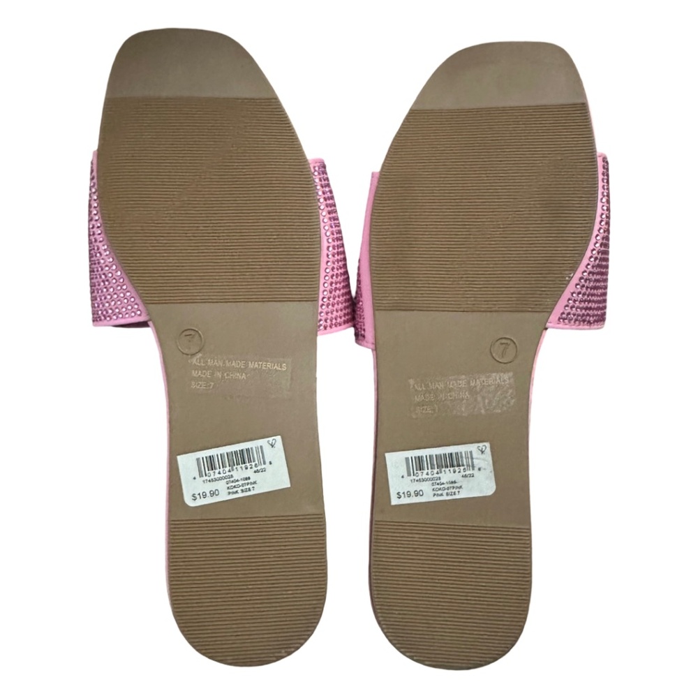 Pink Rhinestone Slides - NWT - Picture 6 of 6